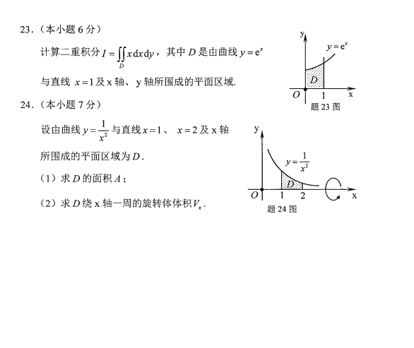 2017年4月自考《高等数学一》考试真题4